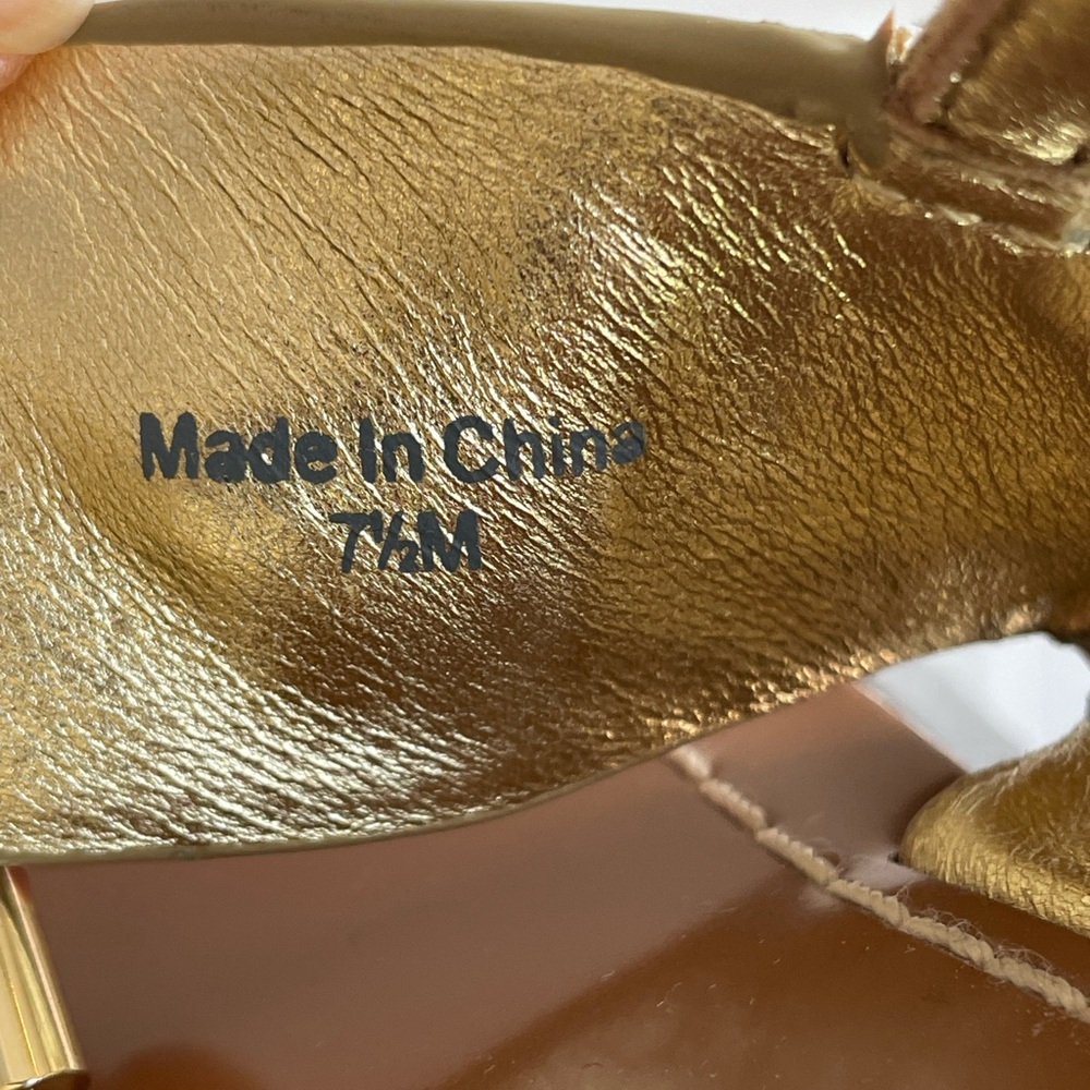 Kate Spade Metallic Gold Bow Sandals - Picture 14 of 14